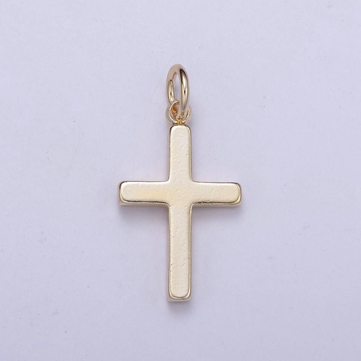 Gold Filled cross pendant, Simple Cross Charm