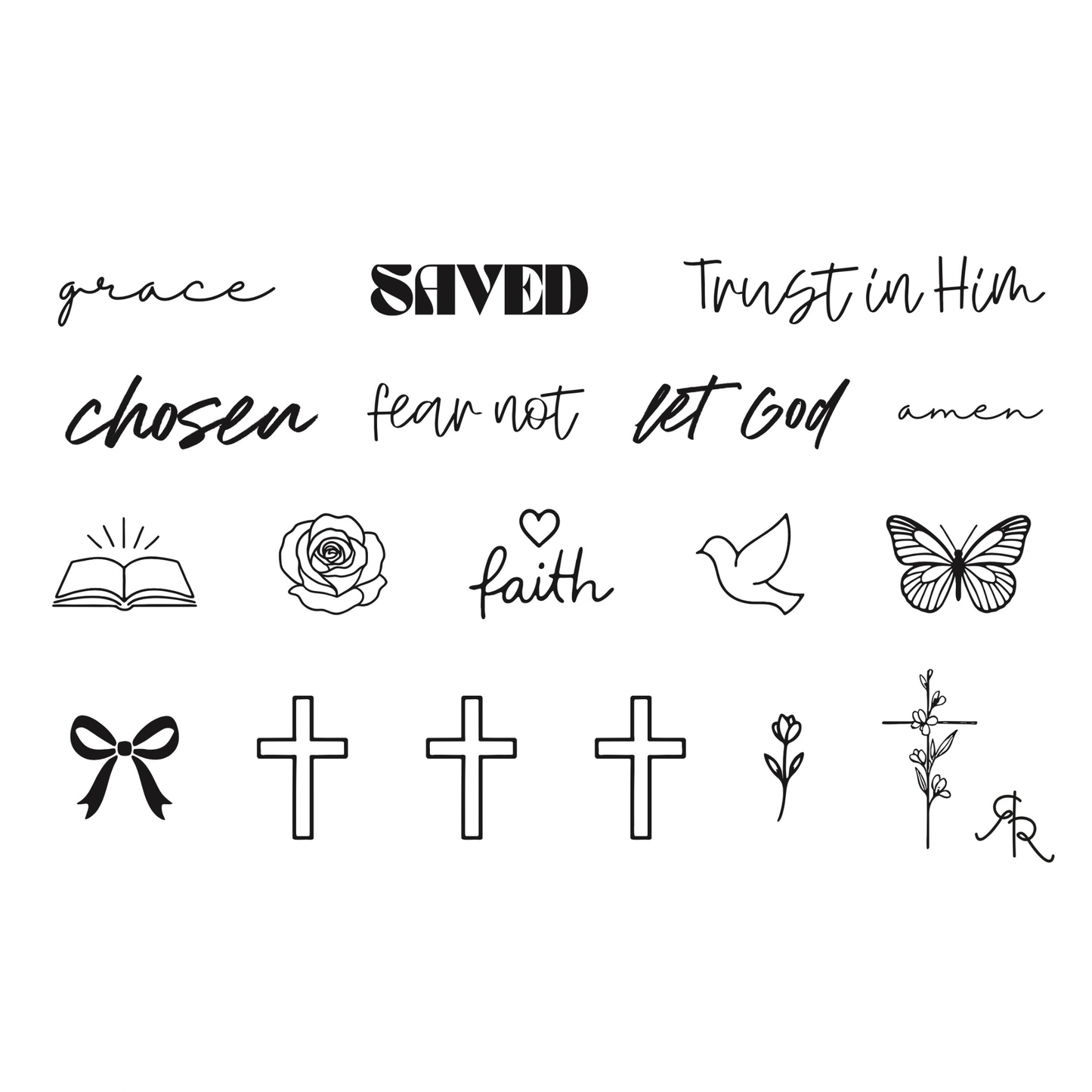 Jesus Temporary Tattoos