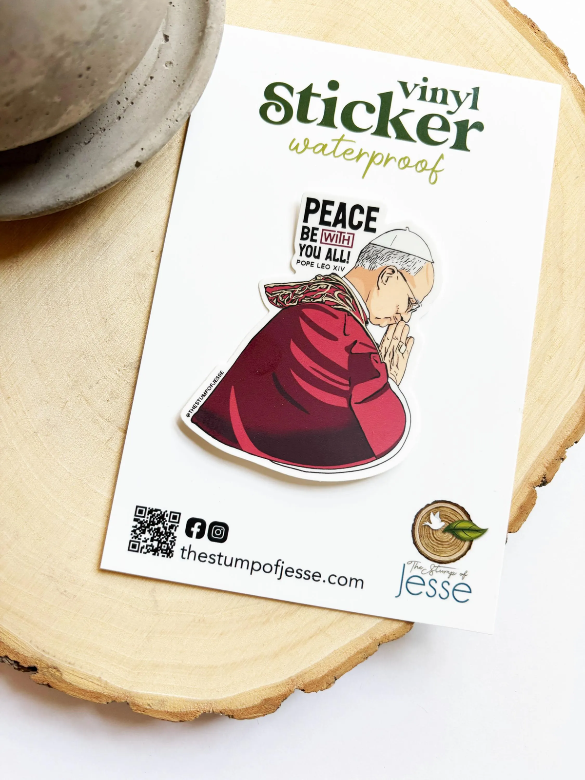 Pope Ld18 Sticker Pope Leo XIV Waterproof Sticker | Catholic Sticker – kychristianstore