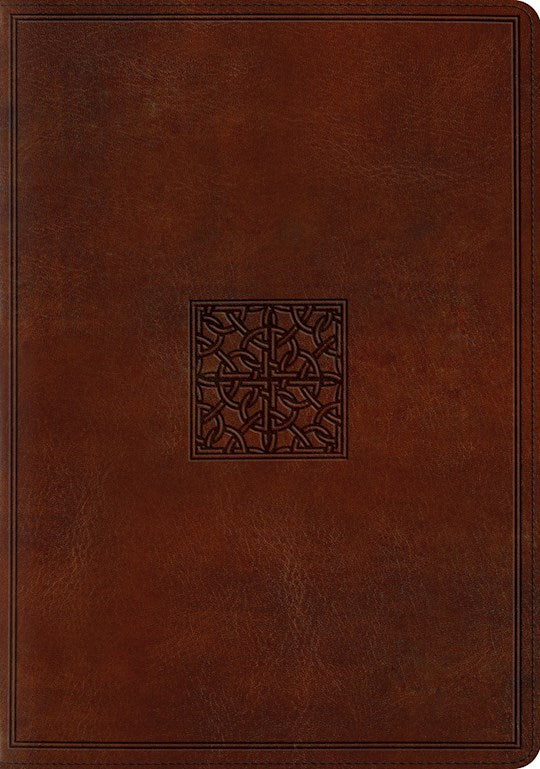 ESV Study Bible-Walnut Celtic Imprint Design TruTone