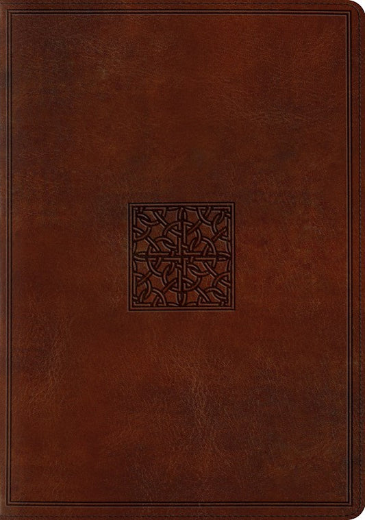 ESV Study Bible-Walnut Celtic Imprint Design TruTone