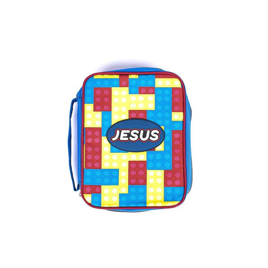 Bible Cover Canvas Blocks W/Jesus L