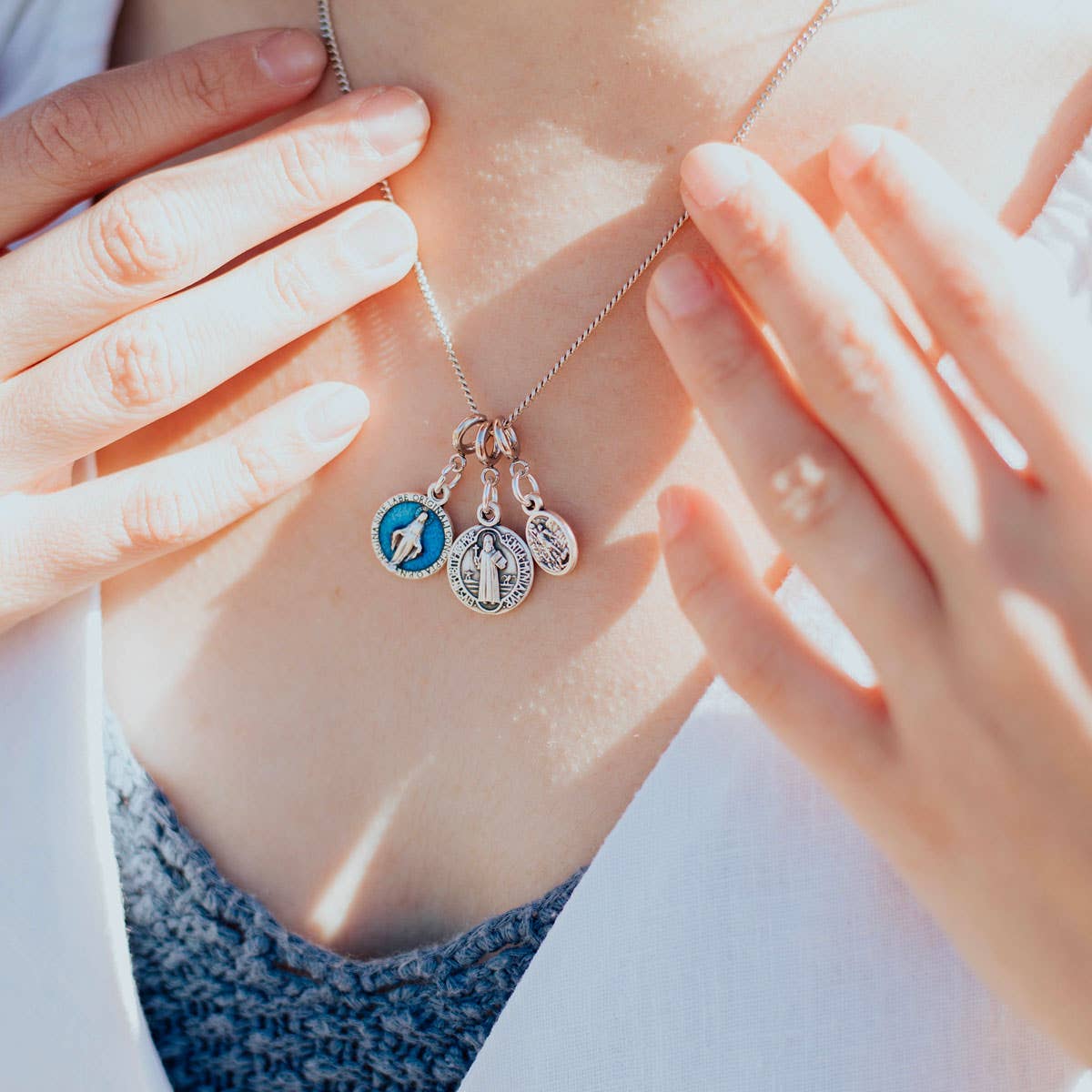 Holy Family / Holy Spirit Charm - Silver