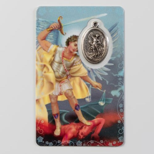 Prayer Card w/ Medal - St. Michael