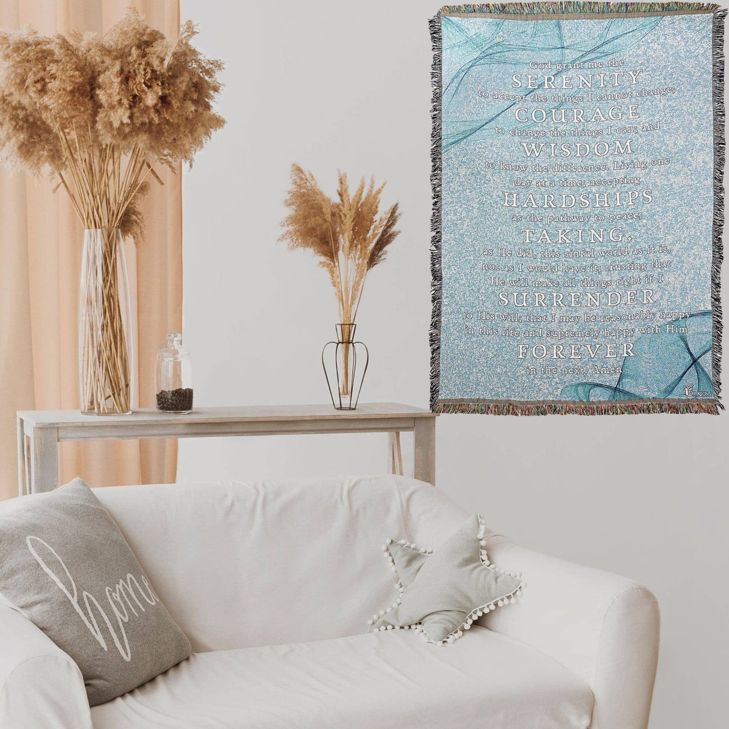 SERENITY PRAYER THROW 48"X68"