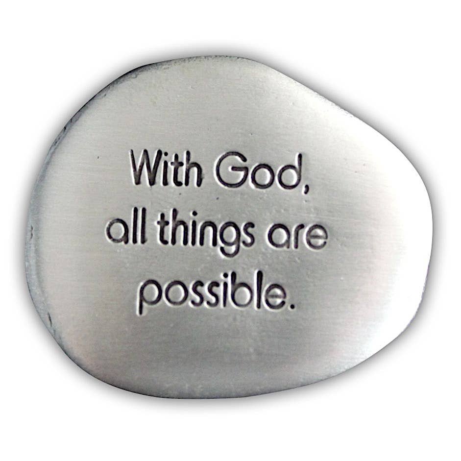 Inspirational Silver Soothing Stone