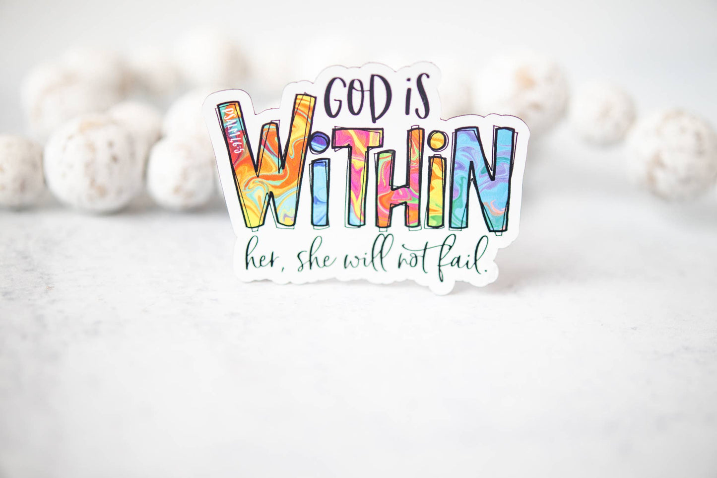 God Is Within Her, Christian 3"x3" Magnet