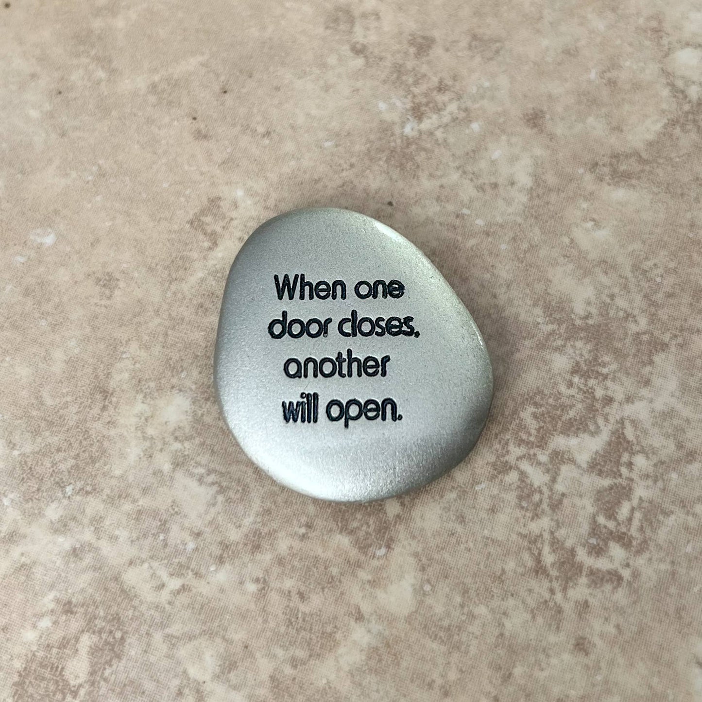 Inspirational Silver Soothing Stone