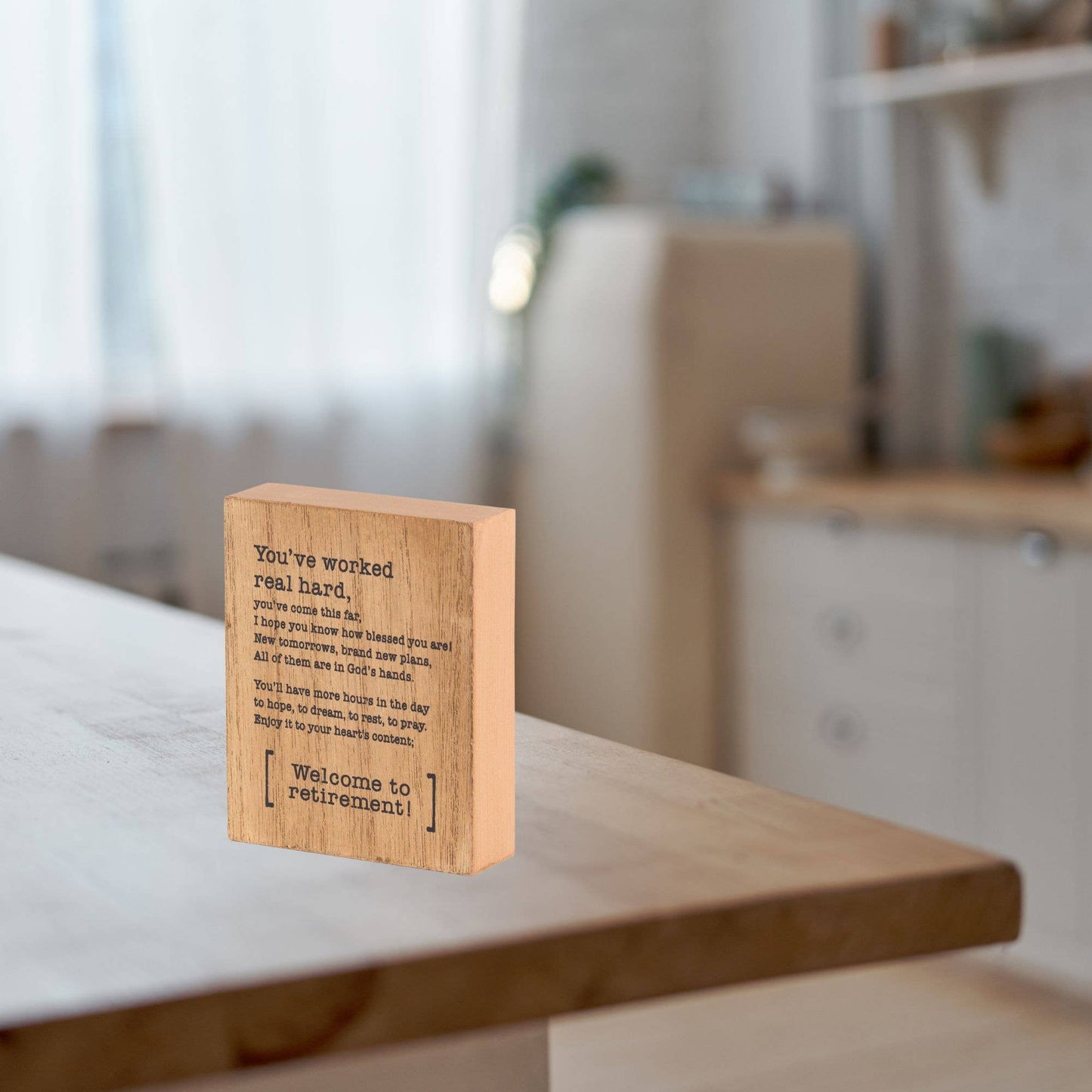 Retirement Tabletop Block 3x4