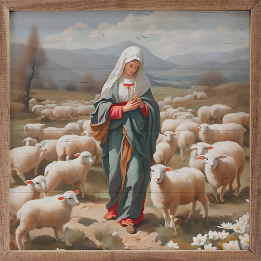 Mary With Sheep