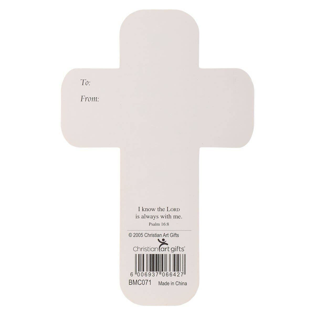 Cross Bookmark Tan Compass Never Will I Leave You Heb. 13:5