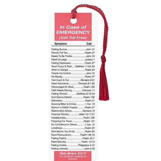 Tassel Bookmark - In Case Of Emergency