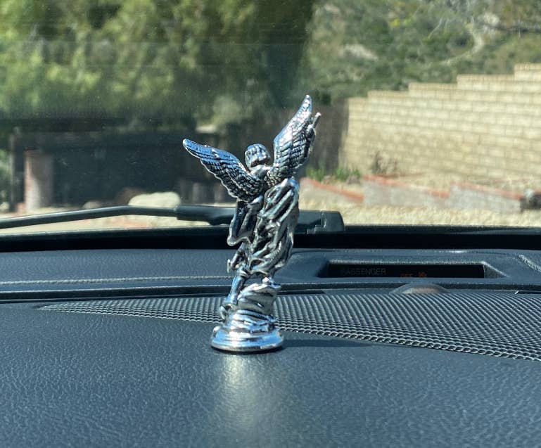 St Michael Dashboard Statuette 3″ Chrome