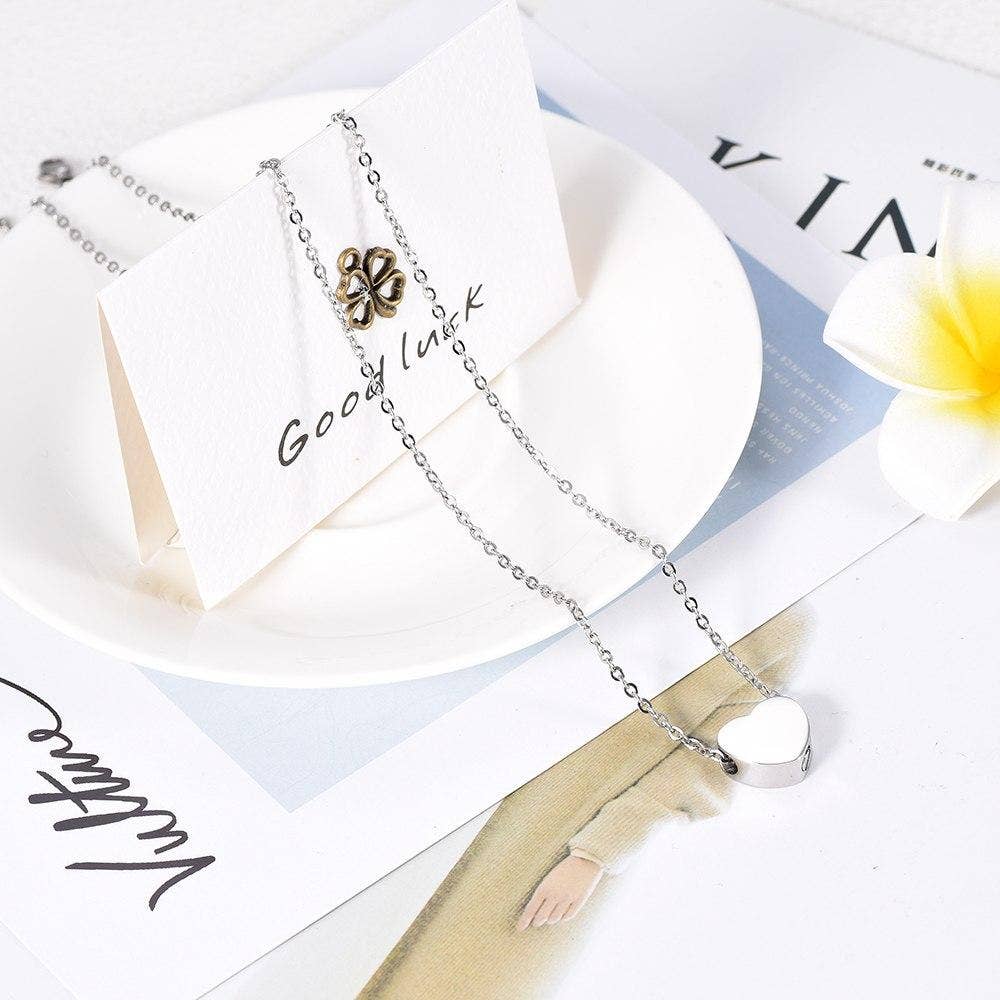 Heart Shaped Cremation Urn Necklace