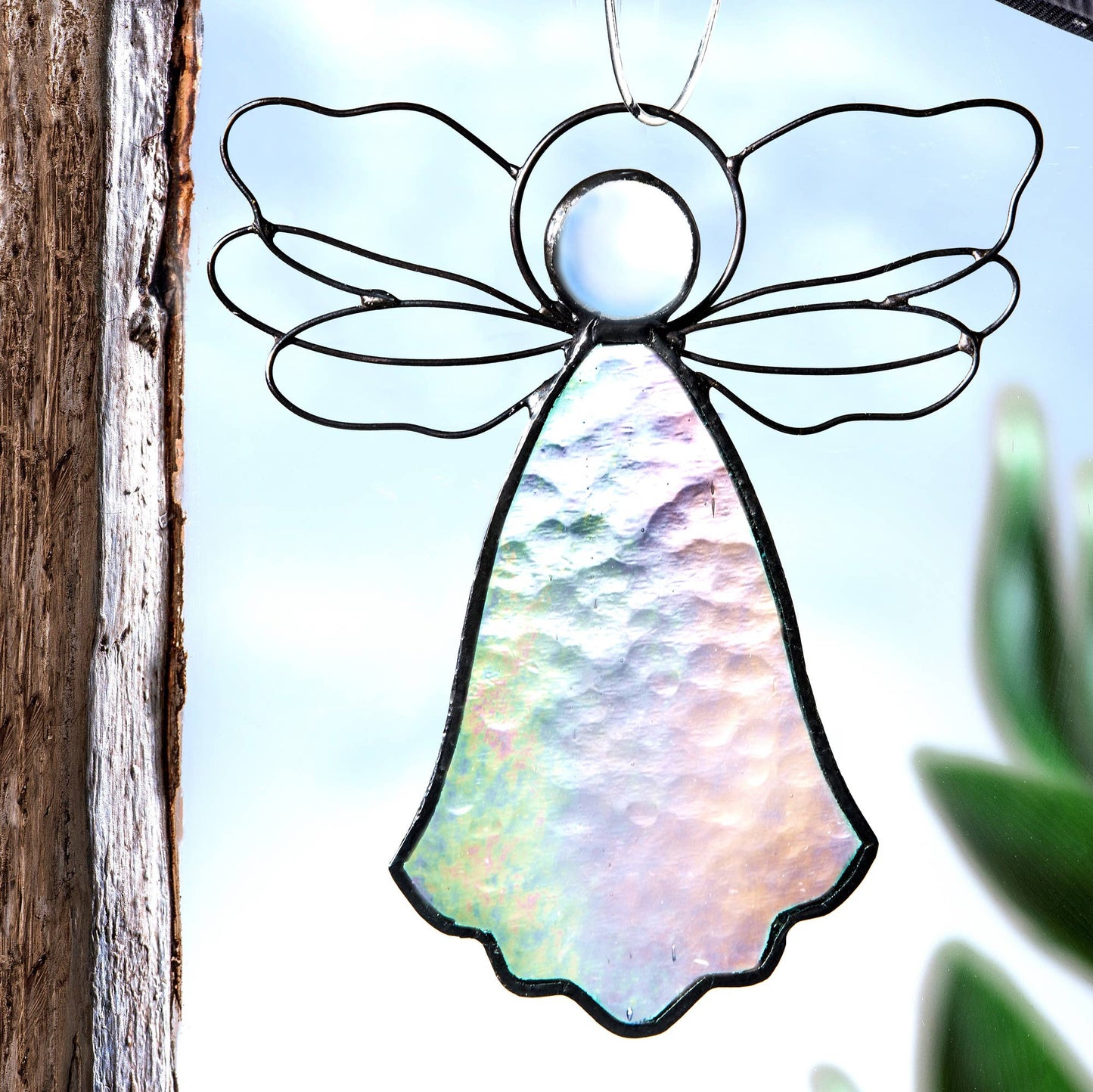 Angel Ornament Sun Catcher Stained Glass Christmas Orn 303