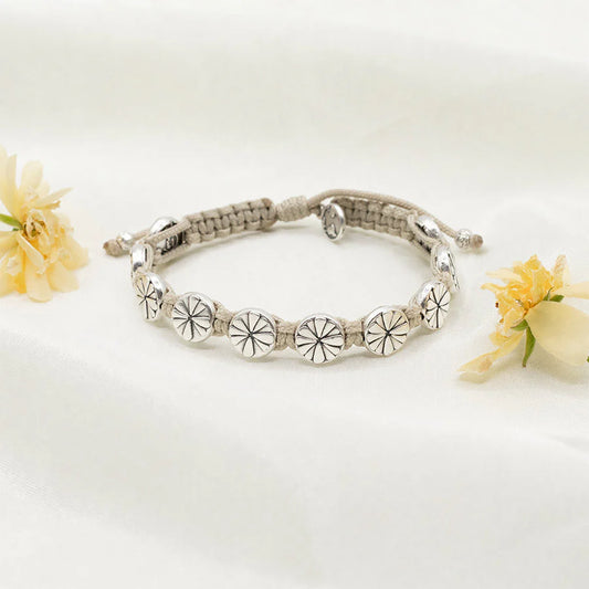 Well Wishes Spiritual Bouquet Bracelet Silver