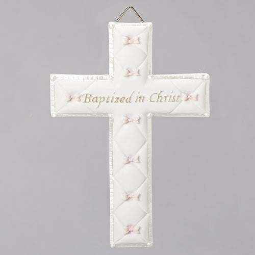 6.5"H BAPTISM GIRL WALL CROSS