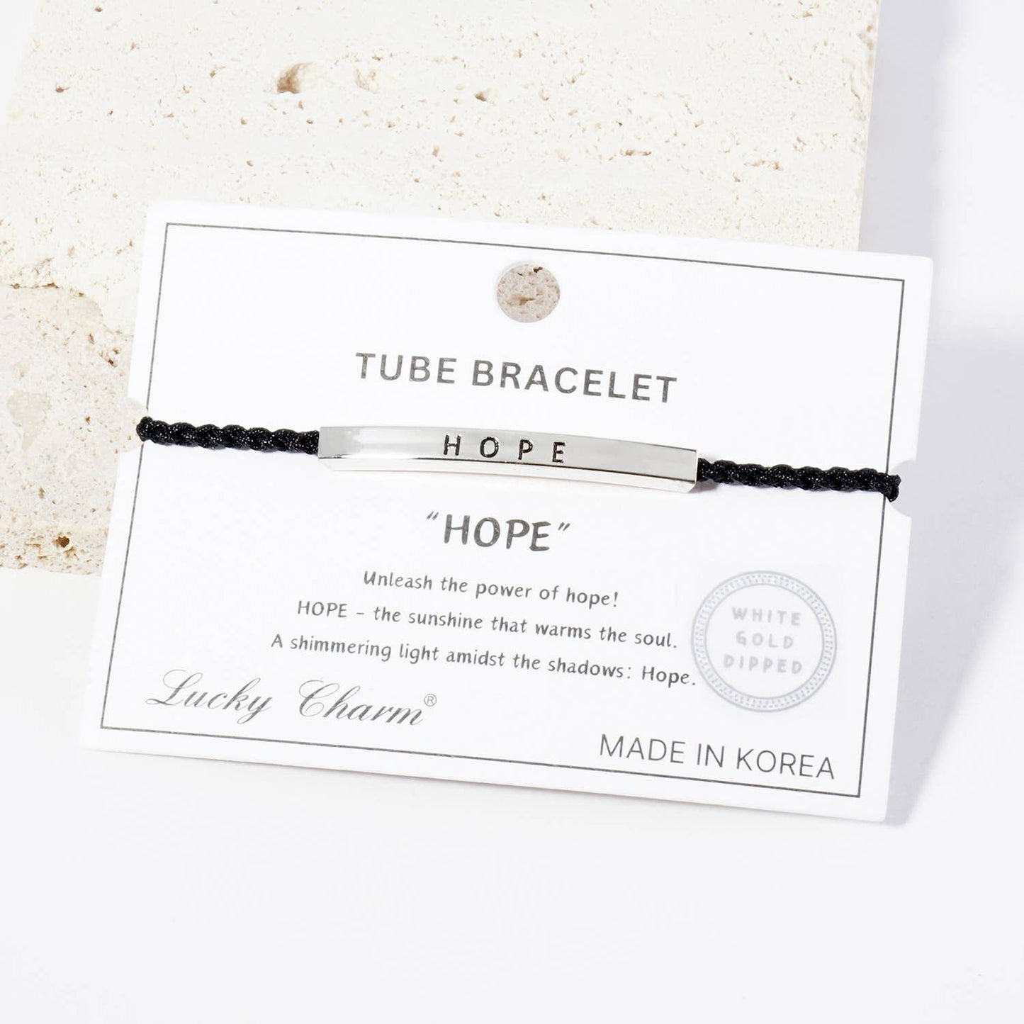 Inspirational Messages "Hope" Tube Bar Bracelet