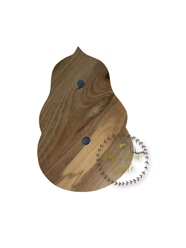 Olive Wood Magnet Plaque, 2 Glasses