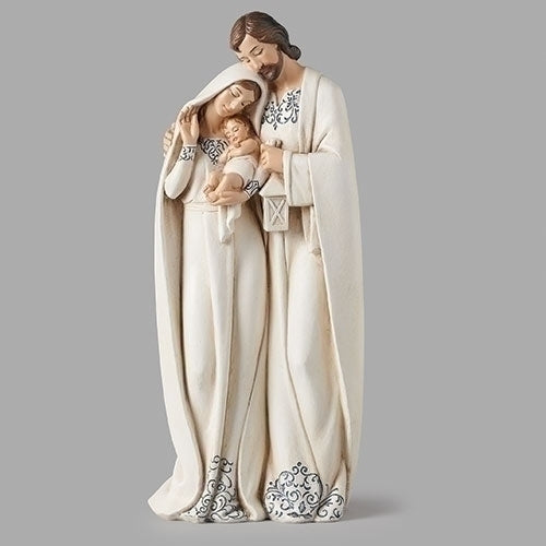 10"H WHITE ROBE HOLY FAMILY