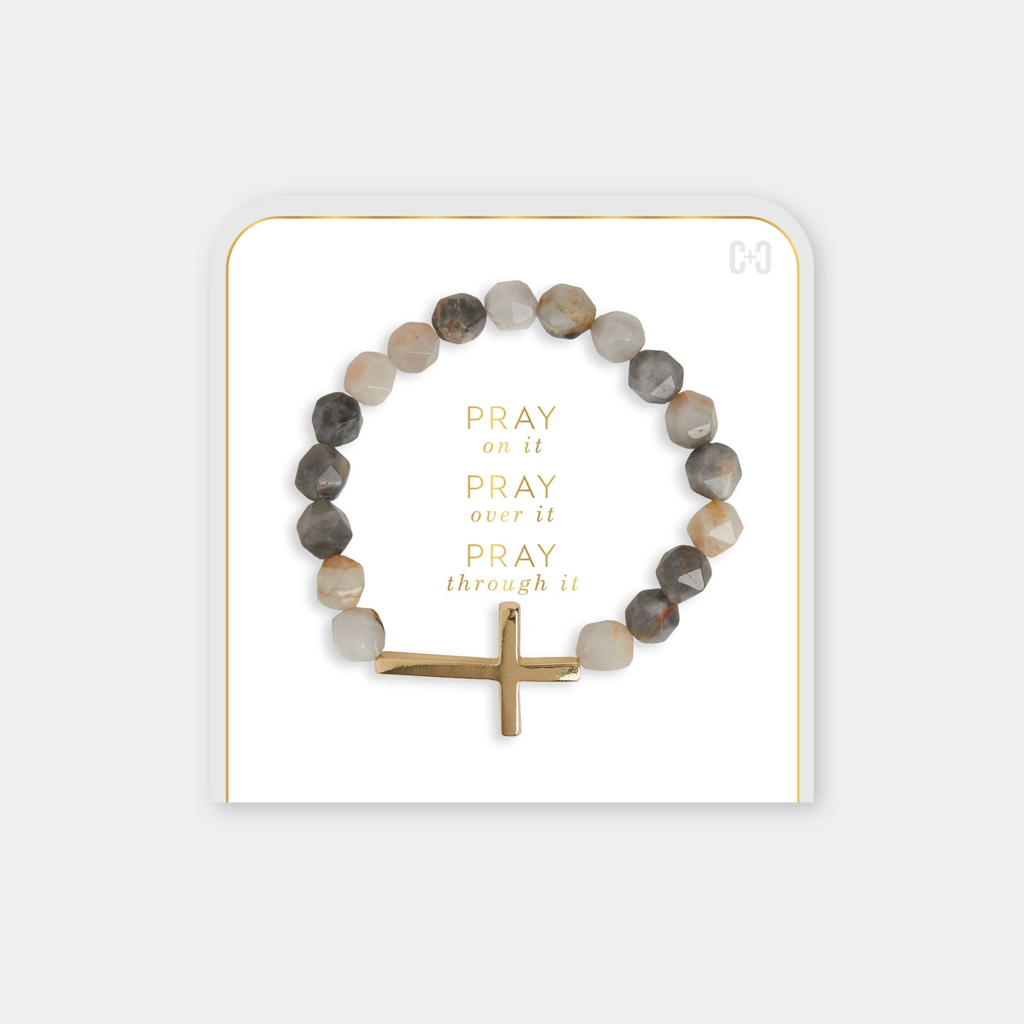 Pray on it, Pray over it, Pray through it Bracelet - Easter