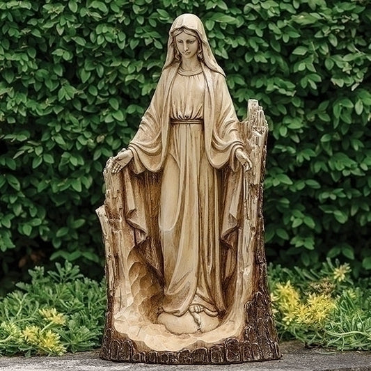 14.25"H CARVED LADY OF GRACE GARDEN STATUE