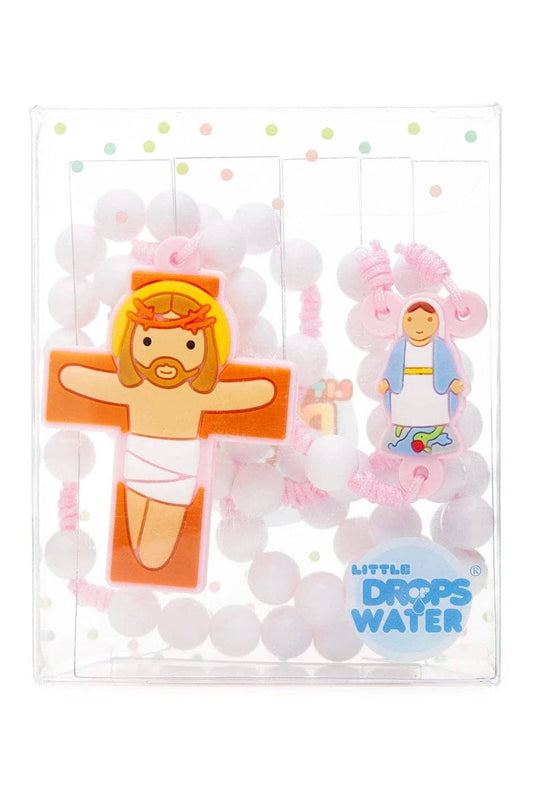 Our Lady Grace Catholic Rosary Girls | Pink Prayer Beads | Little Drops of Water