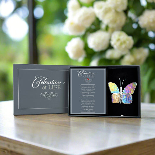 Celebration Of Life Gift: Sympathy Glass Butterfly 8150
