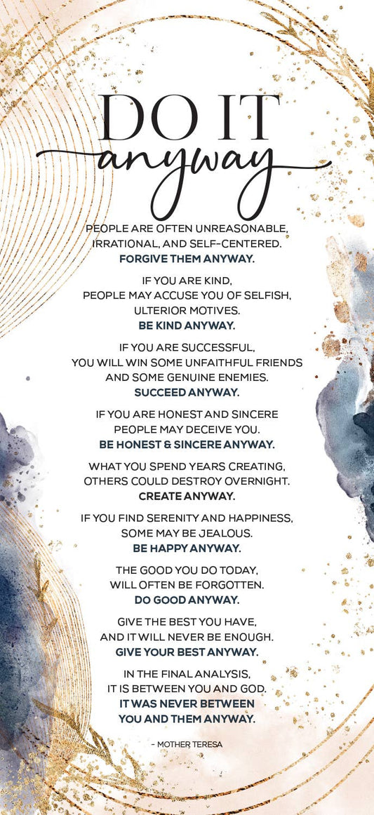 Do It Anyway - Heaven Sent Plaques 5.5X12 Wood Plaque