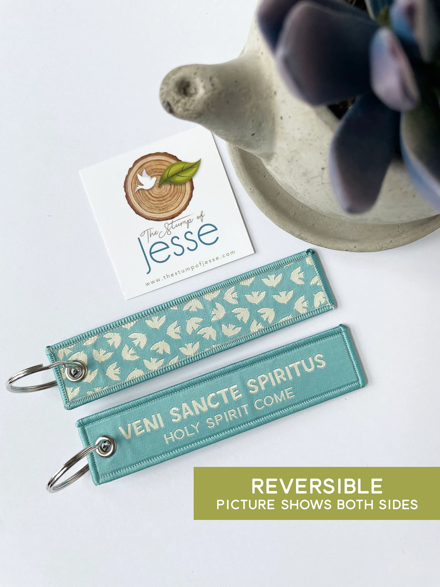 Catholic Woven Keychain & Bag Tag I Catholic Gift