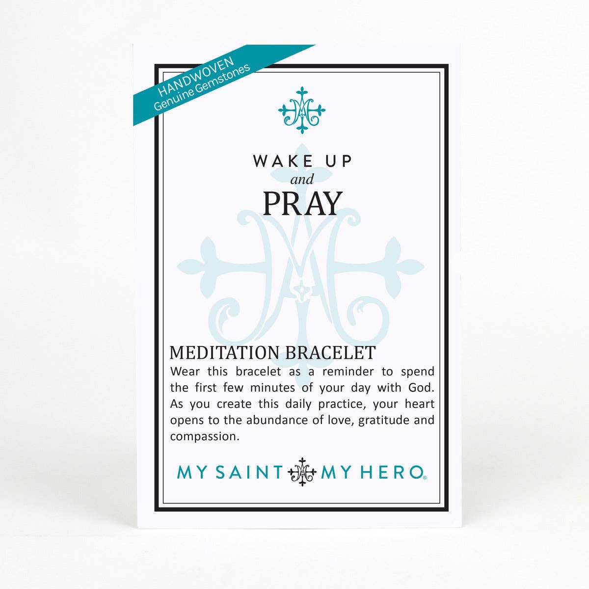 Wake Up and Pray Meditation Bracelet - Hematite