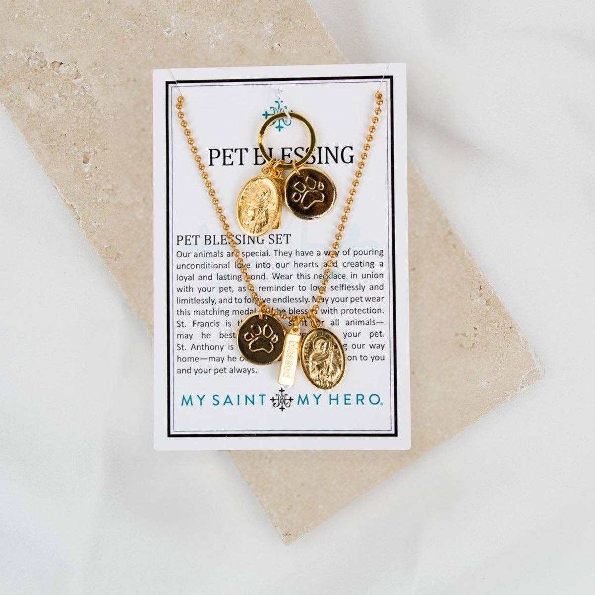 Pet Blessings Necklace & Pet Tag Set