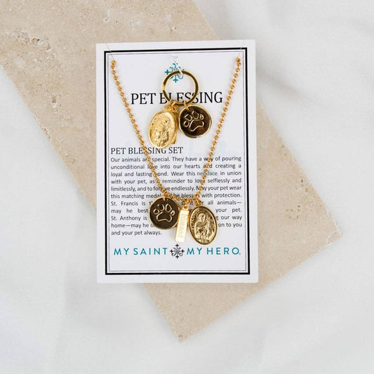 Pet Blessings Necklace & Pet Tag Set