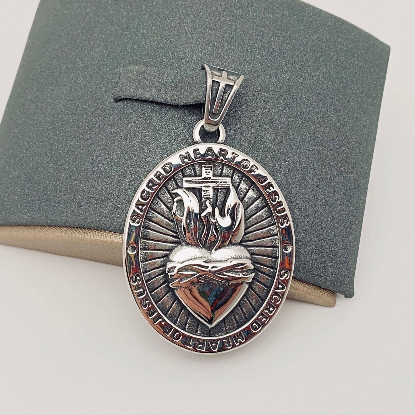 Sacred Heart of Jesus Stainless Steel Pendant