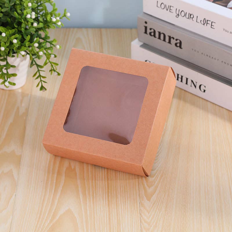 Kraft white transparent window 2 part Gift Box