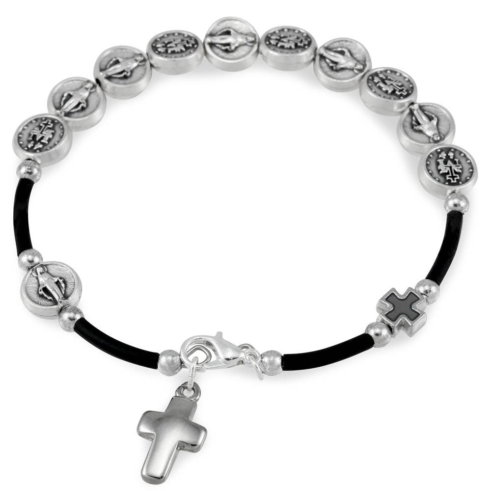 Rosary Bracelet Miraculous Medal Beads