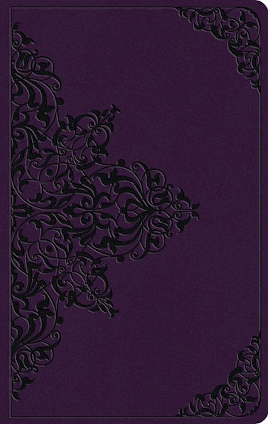 ESV Large Print Value Thinline Bible-Lavender Filigree Design TruTone