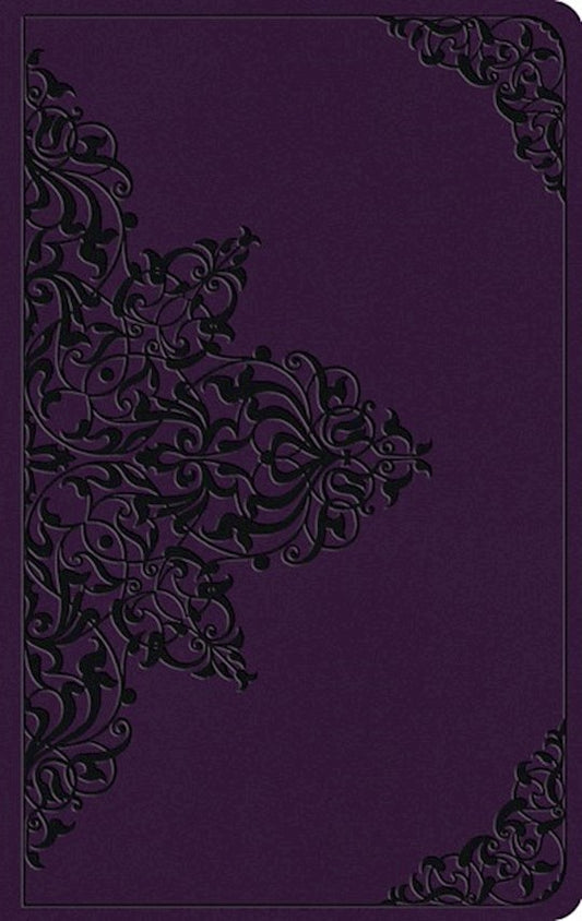 ESV Large Print Value Thinline Bible-Lavender Filigree Design TruTone