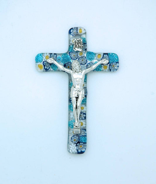 IG1485B - Italian Murano Glass Crucifix