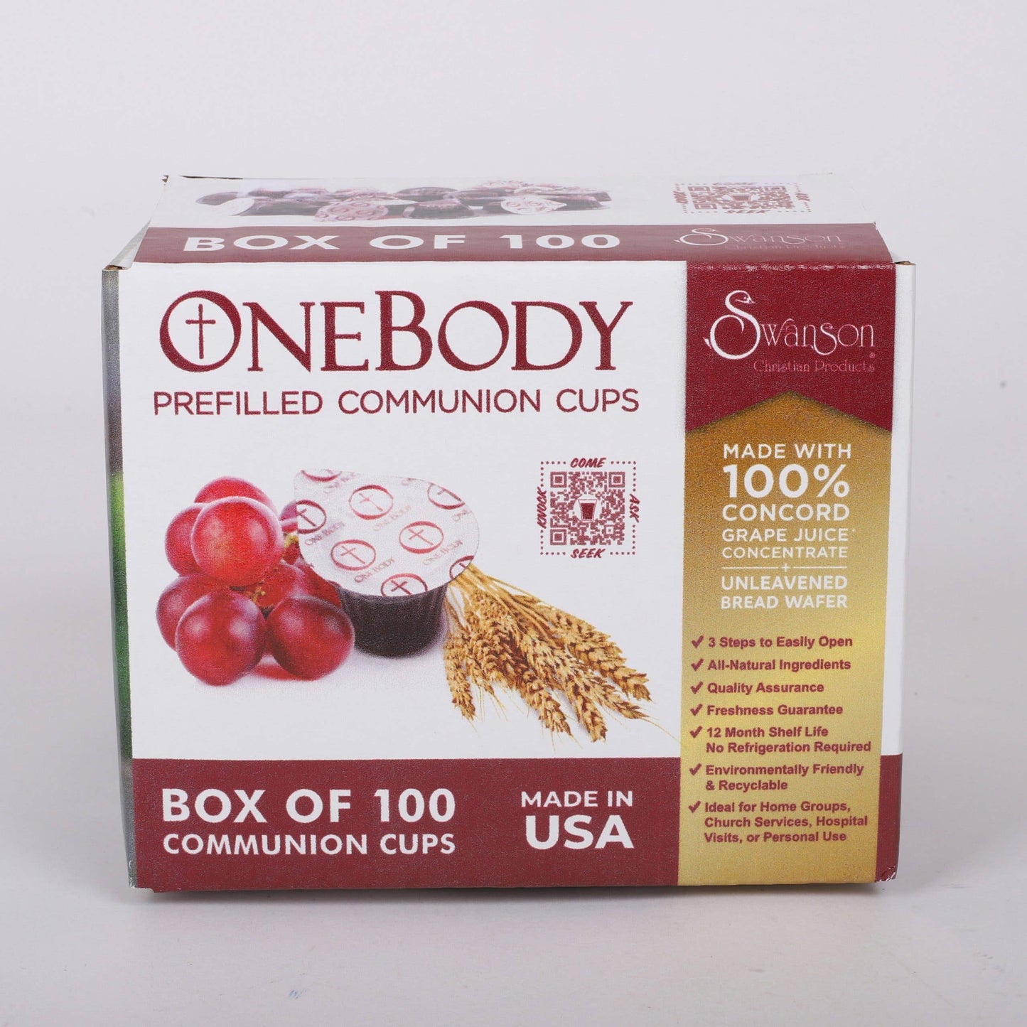 Communion Cups One Body Prefilled 100Ct