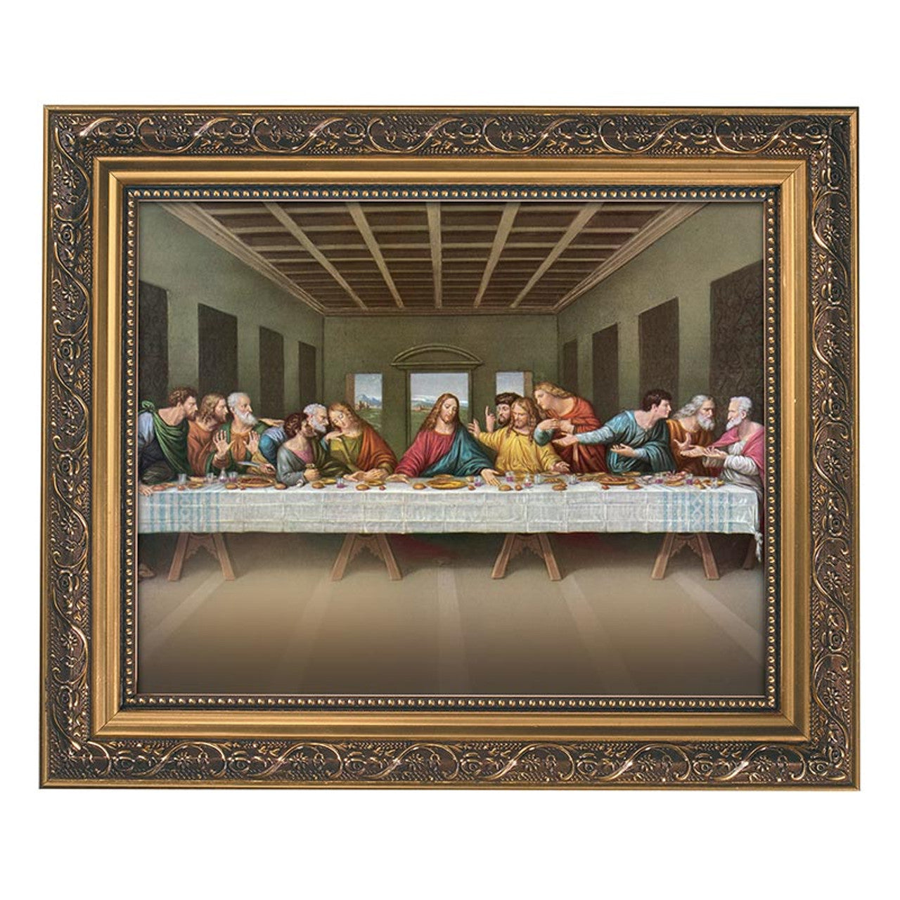 The Last Supper Gold Tone Framed Print