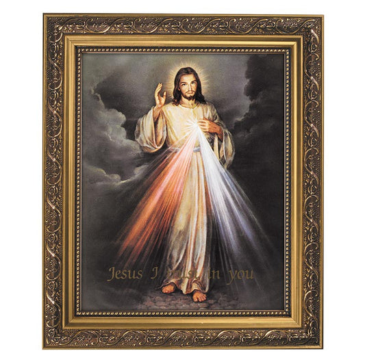 The Divine Mercy Gold Tone Framed Print