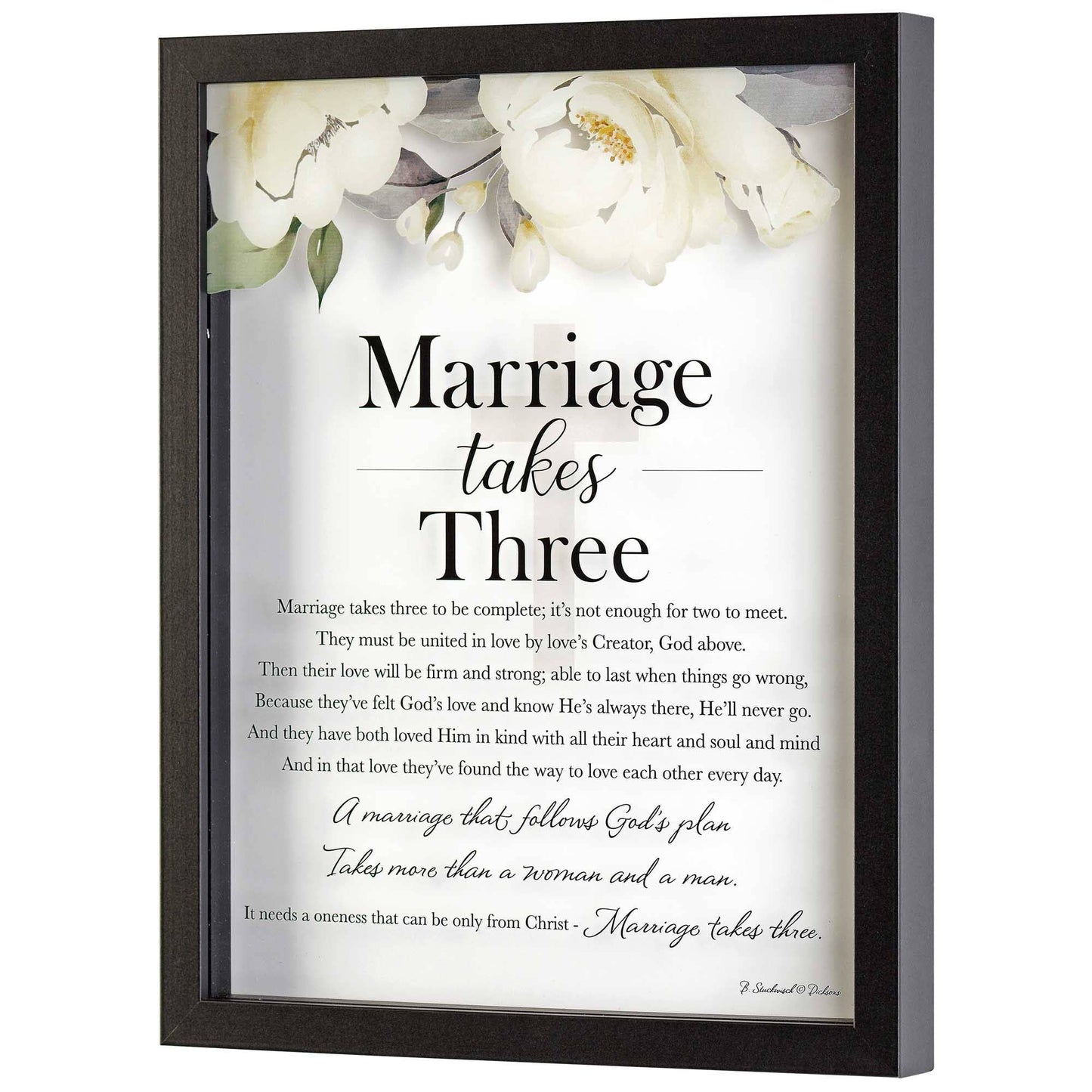 MARRIAGE TAKES THREE WALL DÉCOR BLACK