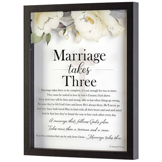MARRIAGE TAKES THREE WALL DÉCOR BLACK
