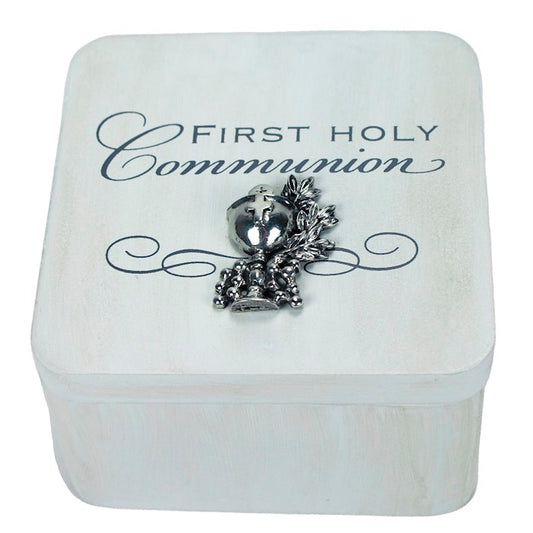 Keepsake Box-First Holy Communion-White