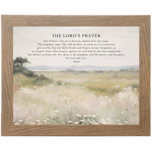 The Lord's Prayer Framed Christian Art Sign