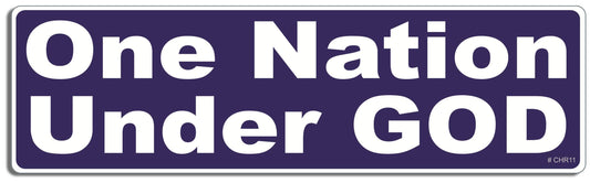 One Nation Under God - Christian Bumper Sticker, Car Magnet