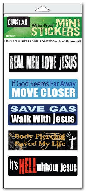 Christian Mini Stickers - Set Of 5 - Christian Stickers