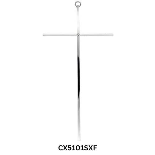 10-Inch Silver-Plated Plain Cross
