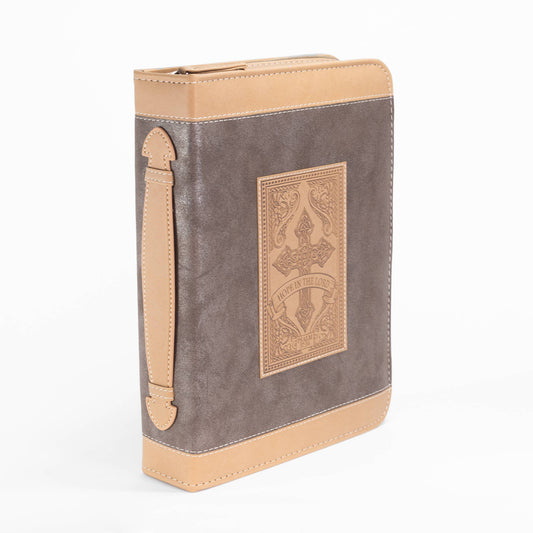 Divine Details: Bible Cover - Brown Cross Hope in the Lord